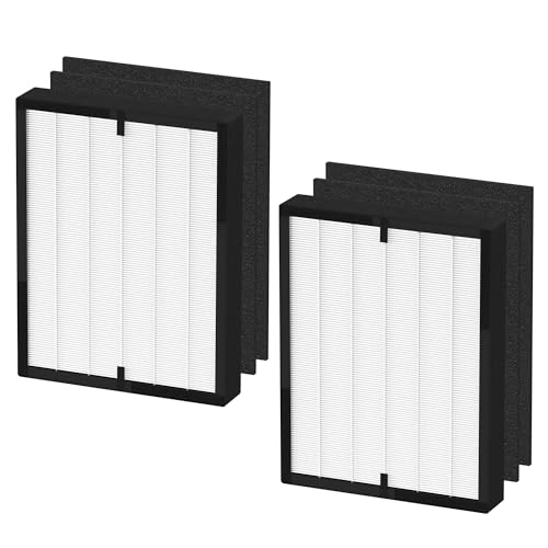 45i Replacement Filter True HEPA for A-len BreatheSmart 45i Pure and Flex Air Purifier, 1 Pack H13 True HEPA+ Activated Carbon+ 4 pack Pre-Filter, 3-in-1 Filtration, Part# B4-Fresh/ FL40-Silver-Carbon