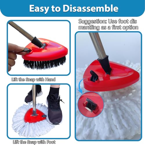 4 Pack Spin Mop Replacement Head Compatible with EasyWring 1 Tank Microfiber, 30-58