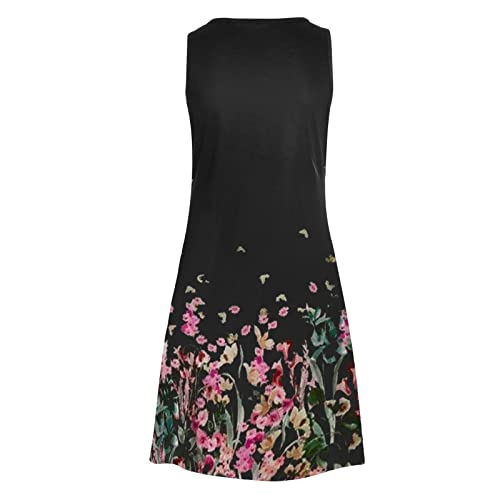 Casual Summer Dresses for Women Trendy Flowy Short Dress Sexy Off The Shoulder Cut Out Sleeveless Mini Sundress