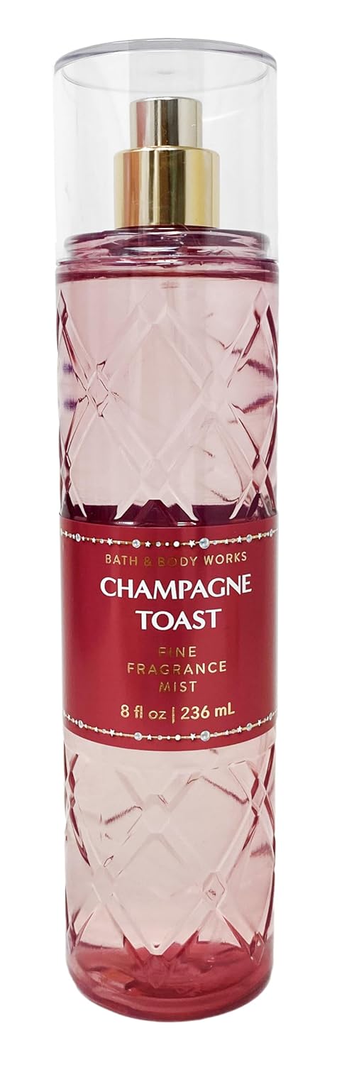 Bath & Body Works Champagne Toast - Gift Box Set - Fine Fragrance mist, Body Wash and Body Lotion With a Himalayan Salts Springs Bar Soap.