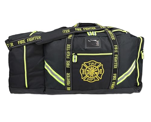 Lightning X Fireman Premium 3XL Firefighter Rescue Step-In Turnout Fire Gear Bag w/Shoulder Strap & Helmet Pocket