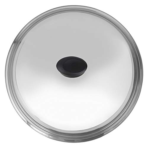 Universal Lid for Pots Pans and Skillets Fit 7, 8 ,9, 10, 11, 12 Inch Pots/Pans/Woks Stainless Steel and Glass Lid with Heat Resistant Knob