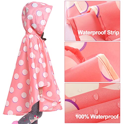Kids Rain Poncho Cartoon Raincoat Jacket Cute Rain Coat Toddler Boys Girls Rain Cape Light Waterproof Hoodie Outwear