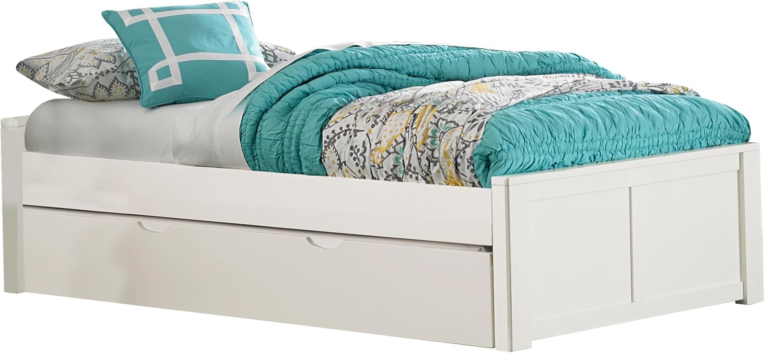 Hillsdale Furniture Pulse Kids and Teen Twin Platform bed with Trundle, White