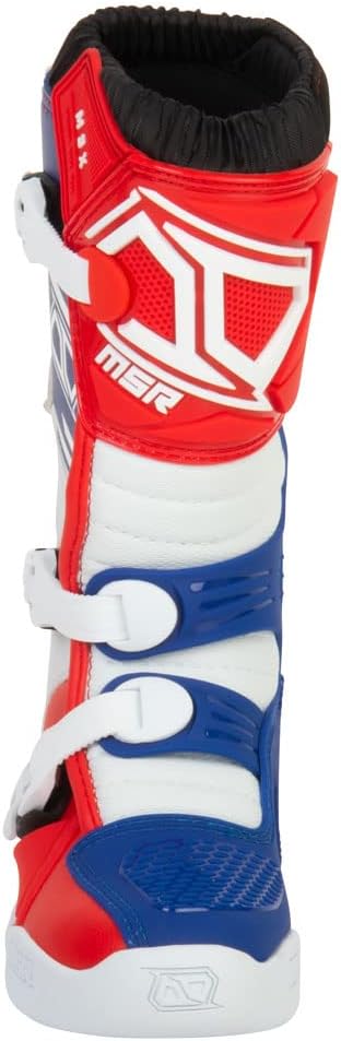 MSR Youth M3X Motocross Boots (2, Red/White/Blue)
