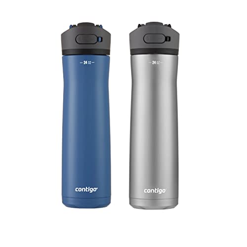 Contigo Ashland 2.0 Water Bottle with AUTOSPOUT Lid, 24oz., Blue Corn