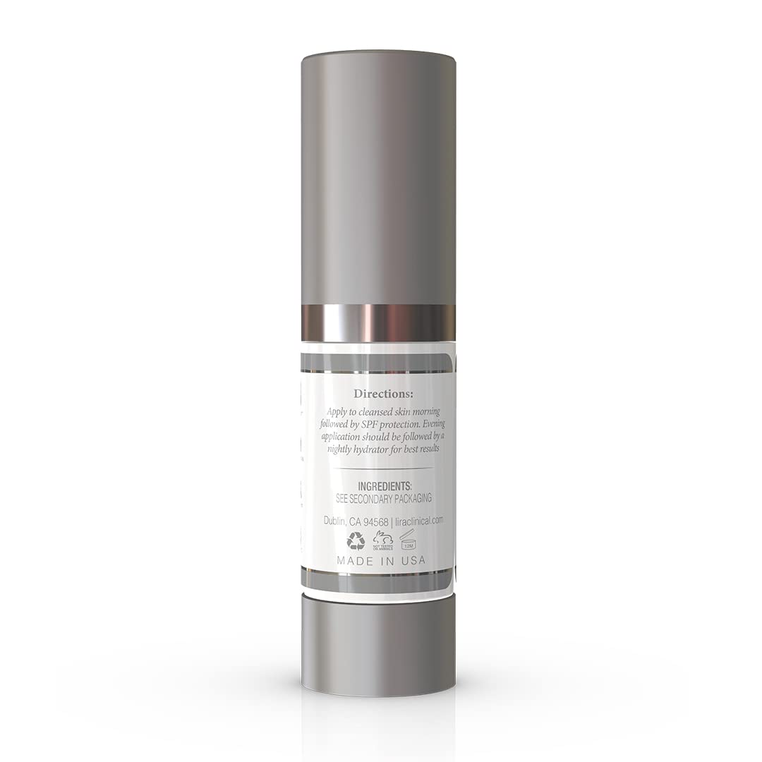 Lira Clinical Pro Lite Serum - Face Brightening Serum with Plant Stem Cell - Lightening Face Serum for Acne Skin, Dry, and Oily - 0.5 Ounce