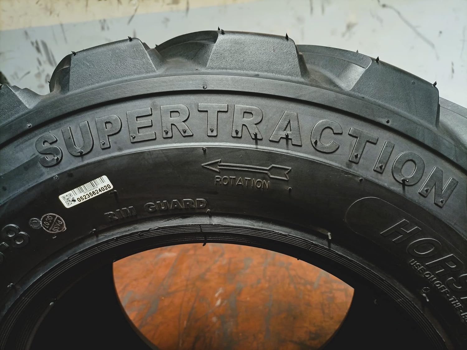 4 HORSESHOE 12-16.5 14PLY R-4 Skid Steer Tubeless Tires w/Extra Thick Rim-Guard Wall Super Heavy Duty H Load 12x16.5 305/70-16.5 NHS 12165 T168 SKS8 L2/G2