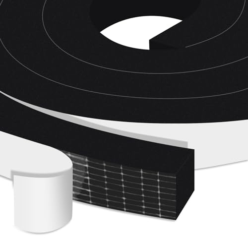 Upgraded Strong Adhesive Foam Weather Stripping Door Seal Strip Insulation Tape for Insulating Door,Window, Air Conditioner Soundproof Self Adhesive Sealing Weatherstrip(1 in x 1/4 in x 33 Ft)