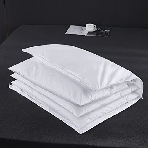 Three Geese Adjustable Layer Goose Feather Pillow,Assemblable Bed Pillow,100% Soft Cotton Cover,Good for Side and Back Stomach Sleeper,King Size,Packaging Include 1 Pillow.