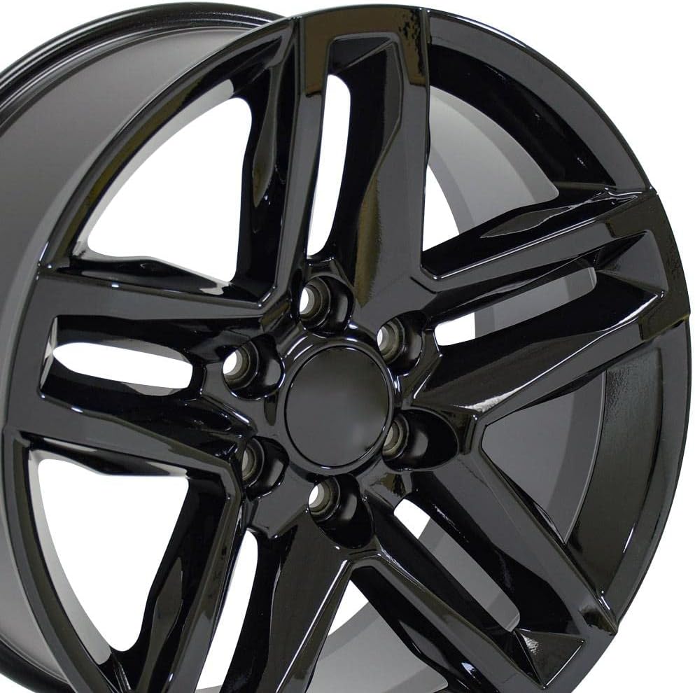 OE Wheels LLC 20 inch Rims Fits Silverado Suburban Tahoe Sierra Yukon Escalade 6x139.7 CV34B 20x9 Black SET