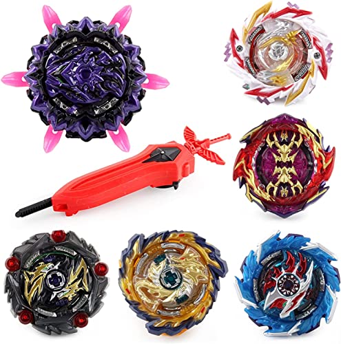 JIMI Bey Battling Top Blade Battle Set, 15 Burst Spinning Tops 2 Launchers Grip Starter Combat Game, Toy Gift for Kids Boys Ages 6 7 8 9 10 11 12+