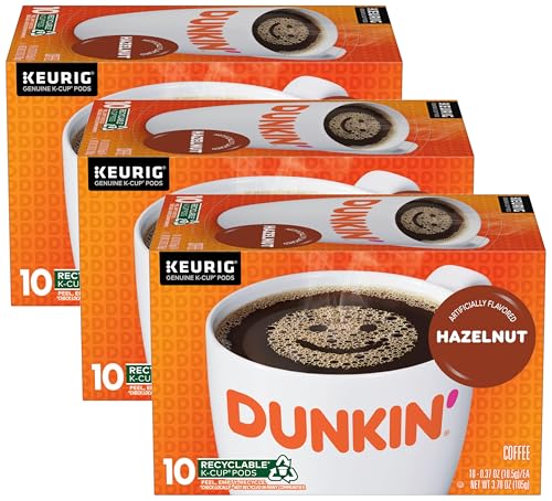 Dunkin' Original Blend Medium Roast Coffee, 10 Keurig K-Cup Pods (Pack of 3)