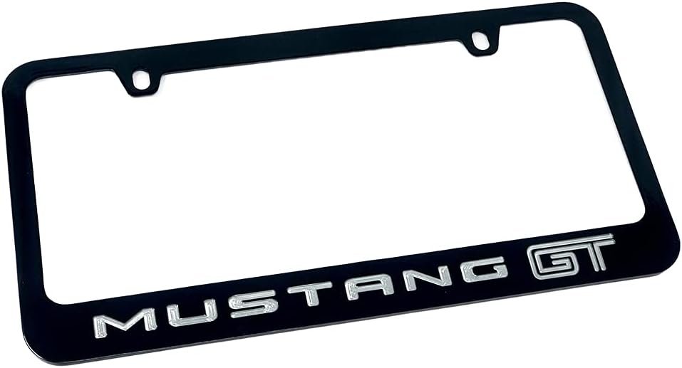 Ford Mustang GT Black Metal License Plate Frame