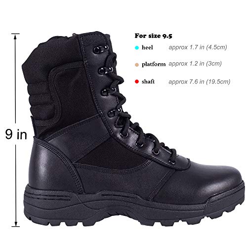Men's Military Tactical Work Boots Side Zipper Jungle Army Combat Boots