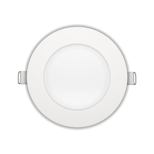 Goodlite 3-inch LED Fire-Rated, Round Slim - Recessed 8W Downlight, 120-277V, CRI 90+, ETL Listed, Dimmable Triac & 0-10V, 600 Lumens, 5CCT 27K-30K-35K-41K-50K, 50k Hr, Equal to 50W, 1ct (G-96921)