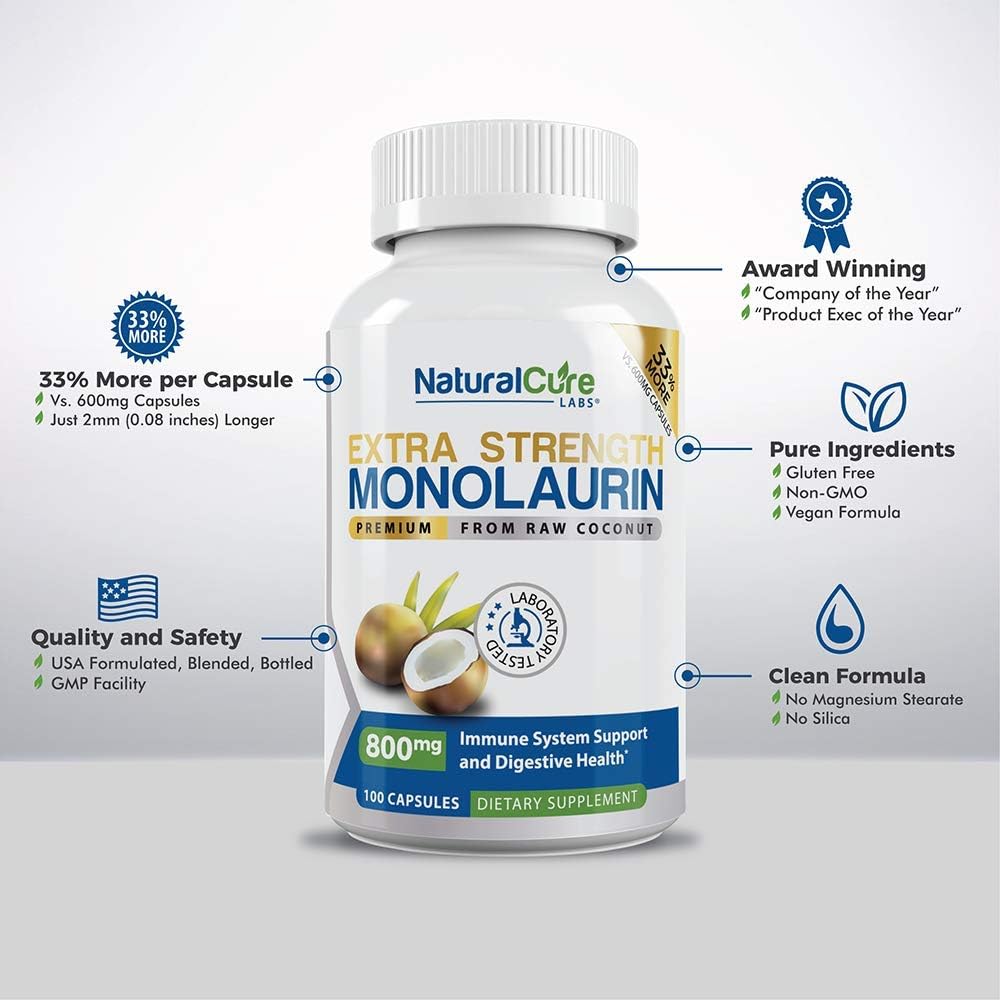 Bundle: Extra Strength Monolaurin 800mg + Clean L-Lysine 600mg