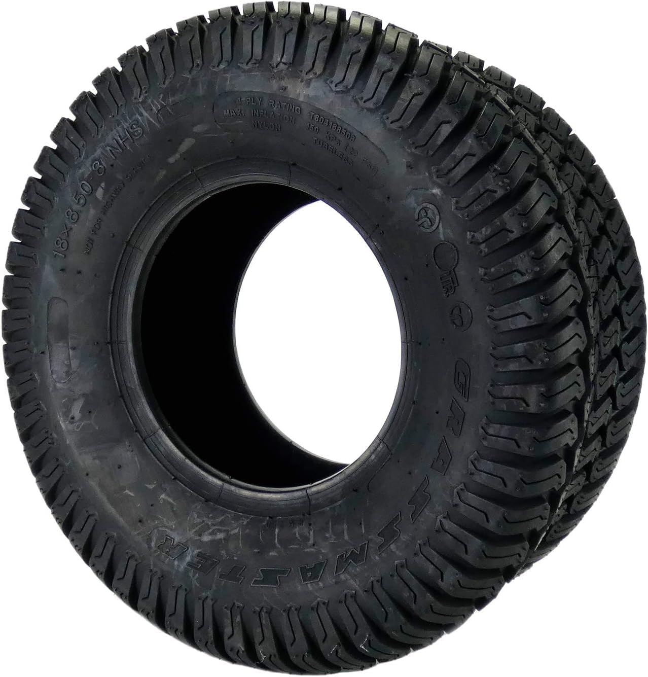 OTR Grassmaster Turf Tire (18x8.50-8 Pair) With TR412 Valve Stems