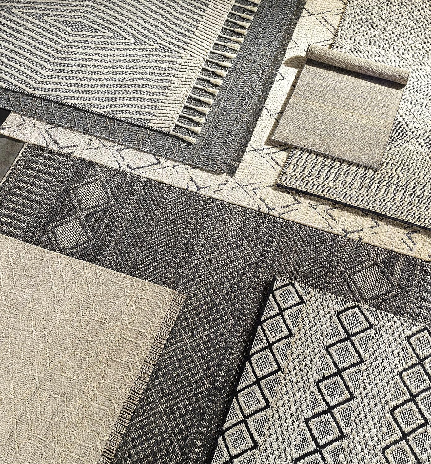 Hauteloom Chermside Natural Fiber Jute Living Room, Bedroom Area Rug - Sea Grass, Rattan Solid Carpet - Gray - 5' x 7'6