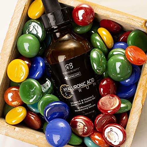 Radha Beauty Premium 2oz Rosehip Facial Serum with Aloe, Green Tea, and Witch Hazel - Natural Anti-Aging Skincare Solution