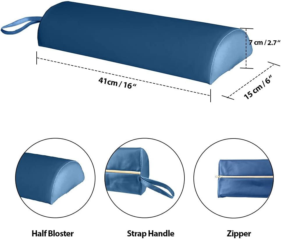 Blue 3-Section Aluminum 84In L Portable Massage Table Facial SPA Bed Tattoo w/Bolster Pillow, Light Pink