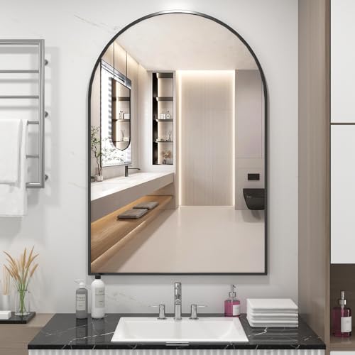 Oval Bathroom Mirror, Wall Mounted Mirror36 x24, Wall Vanity Mirror/Stainless Steel Metal Frame, Large Modern Mirror with Black, Decor for Entryway, Bedroom,Bathroom,Living Room(Black)