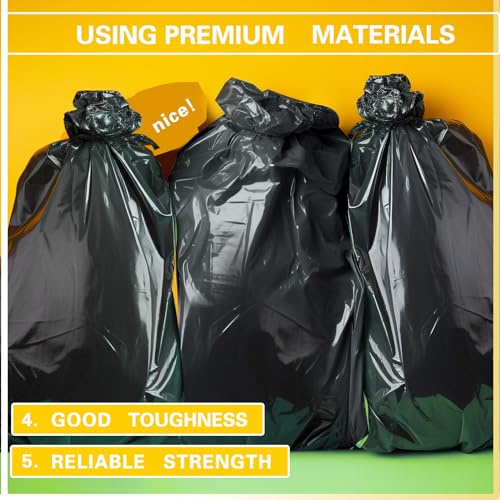 7 to 8 Gallon Trash Bag, Medium Garbage Bags, 30 Liter Black Garbage Bags, 100 Count