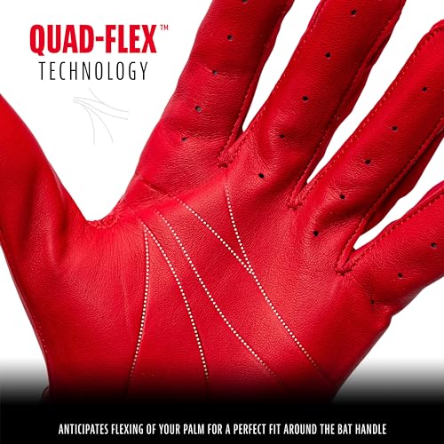 Franklin Sports MLB Baseball Batting Gloves - Natural II Batting Gloves for Baseball + Softball - Adult Batting Glove Pairs