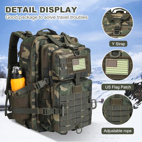 MOLLE Assault Pack, Tactical Backpack Military Army Camping Rucksack, 3-Day Pack