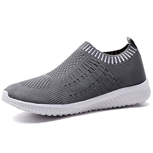 LANCROP Women's Slip On Walking Shoes Lightweight Breathable Mesh Outdoor Sneakers