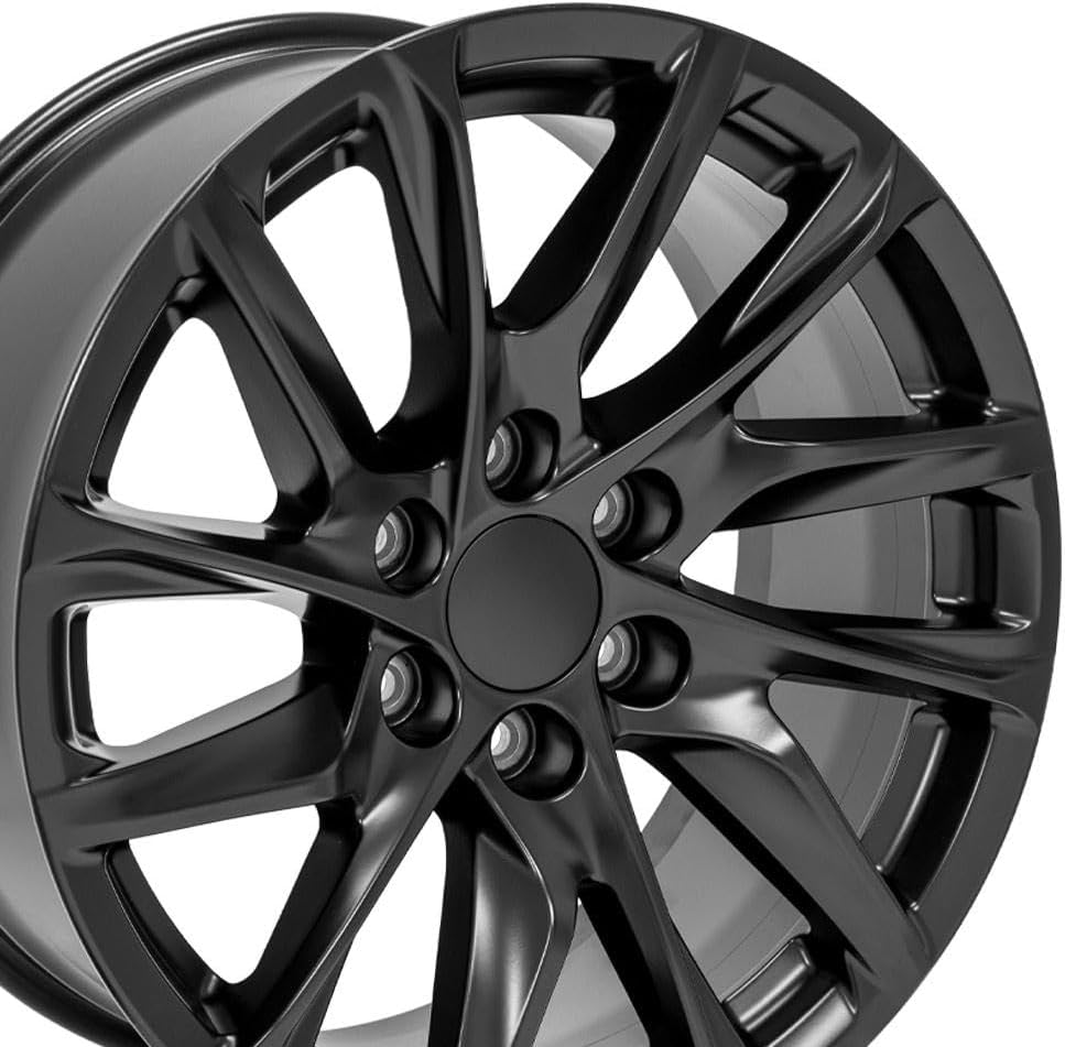OE Wheels LLC 20 inch Rims Fits Escalade Chevy Silverado Tahoe Sierra Yukon CA90 20x9 Rim Satin Black SET Hollander 4875
