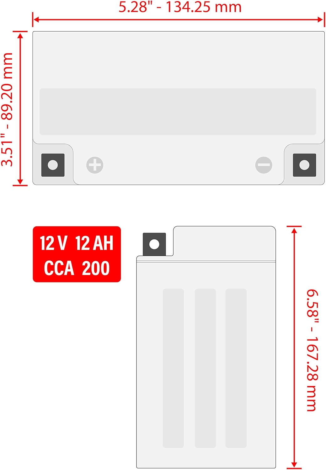 Caltric Agm Battery Compatible with Polaris Xplorer 400 1995 1998-2002 / Xplorer 400L 1996