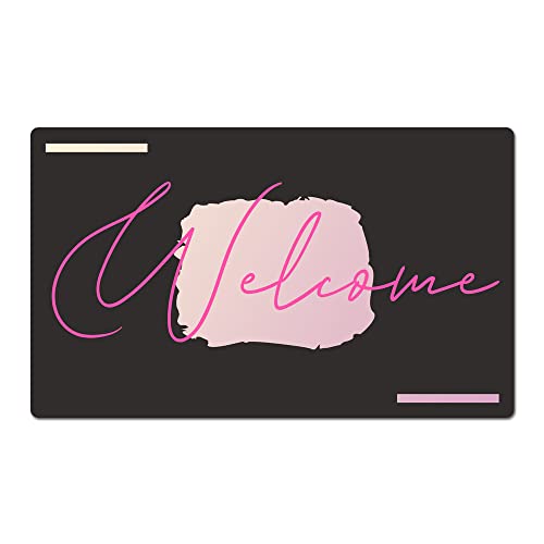 Yours Hello You Funny Welcome Mats New Home Essential Gifts for Family Decoration Doormat Entrance Way Non-Slip Door Mats Front Indoor/Outdoor Living Room Kitchen Bedroom Area Rugs 17x30 Inch