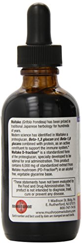 Mushroom Wisdom, Inc. Maitake D Fraction Pro 4X ,2.02 Fl Oz