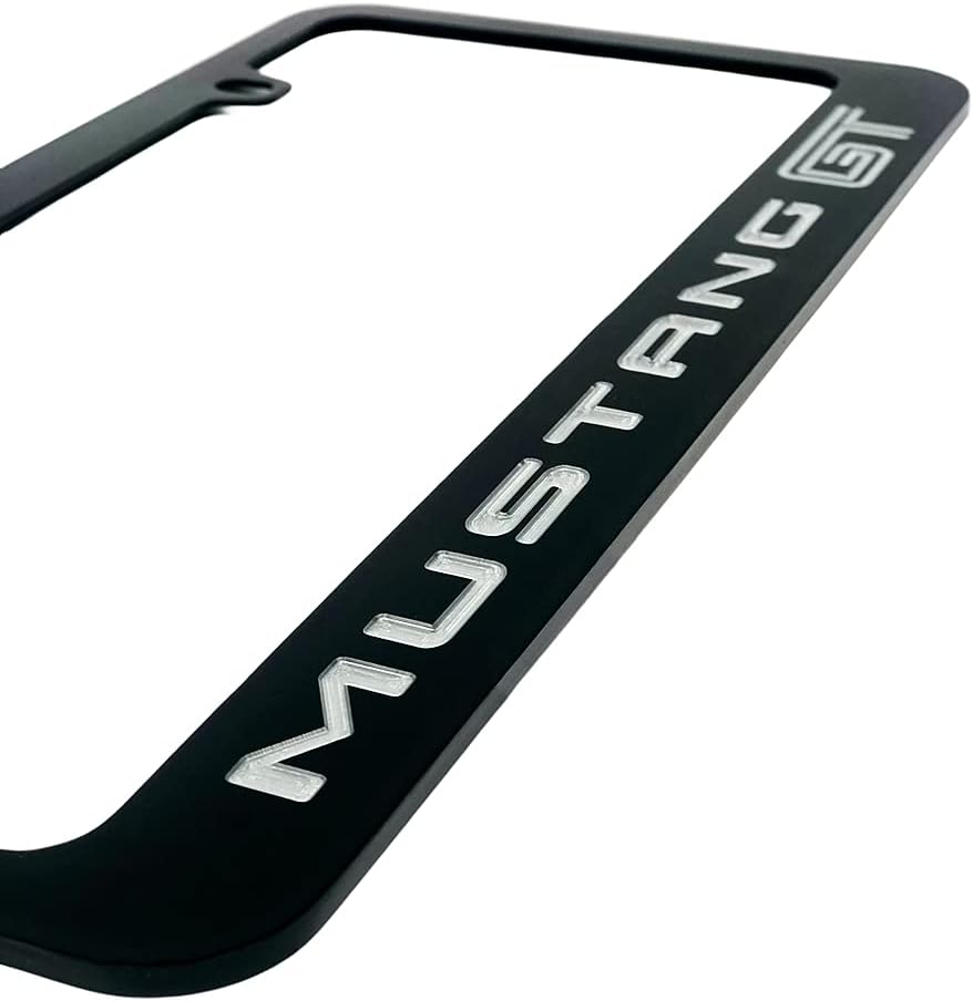 Ford Mustang GT Black Metal License Plate Frame