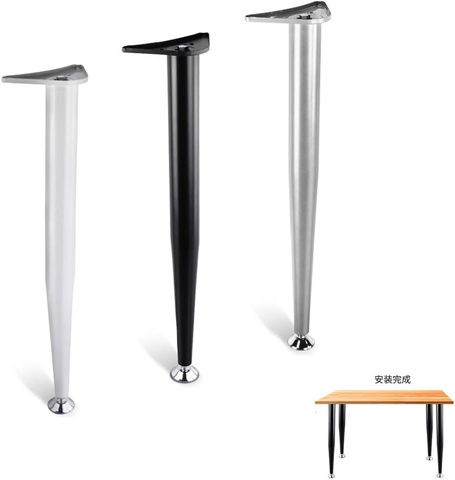Furniture Legs Tapered Table Legs, Furniture Desk Legs Adjustable, Fashion Metal Coffee Table Legs Black Modern Simplicity Dining Table Legs Office Desk Legs 28