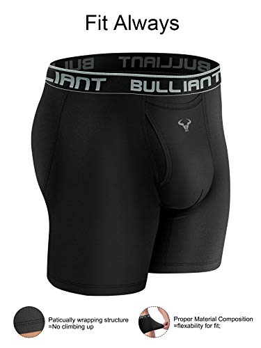 Mens Underwear Briefs 3 Pack,BULLIANT Mesh Athletic Sports Boxer Briefs Low Rise Waisted For Men No Fly