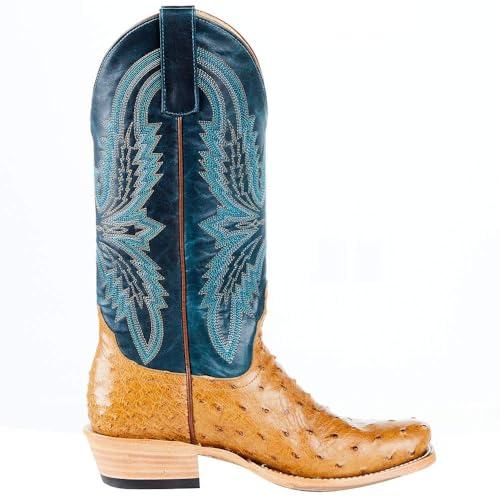 Macie Bean Women's Full Quill Ostrich Top Hand Snub Toe Boot (M9503)