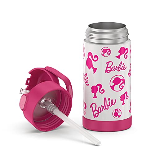 THERMOS FUNTAINER 12 Ounce Stainless Steel Vacuum Insulated Kids Straw Bottle, Space