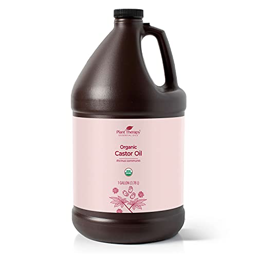 Plant Therapy Castor Oil USDA Organic Cold Pressed 100% Pure Hexane Free 16 oz Conditioning & Healing, For Dry Skin, Hair Growth - Skin, Hair Care, Eyelashes