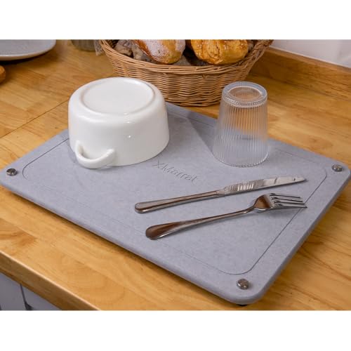 2 Pack Stone Drying Mat for Kitchen Counter 15.7