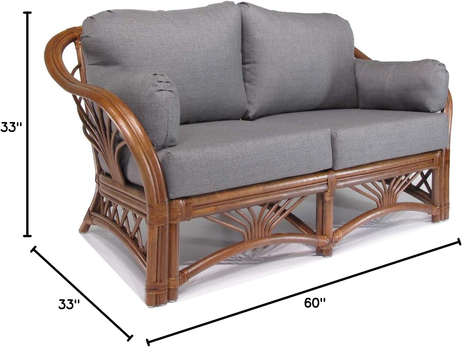 Rattan Living Room Furniture Loveseat (#1691AW-TI)