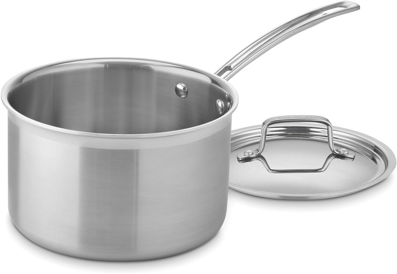 Cuisinart Stainless Steel Cookware 4-Quart Skillet, 1.5 Quart Saucepan and Cover Set