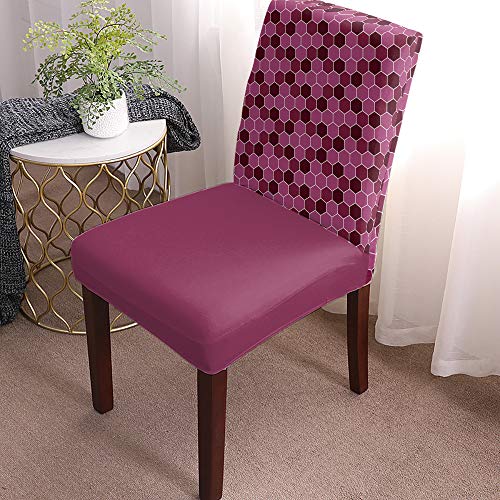 Chair Covers for Dining Room 6 Pack Stretch Chair Cover, Removable Kitchen Chair Slipcovers, Old Fashioned Plaid Tartan in Green Color Dining Chair Protectors Covers