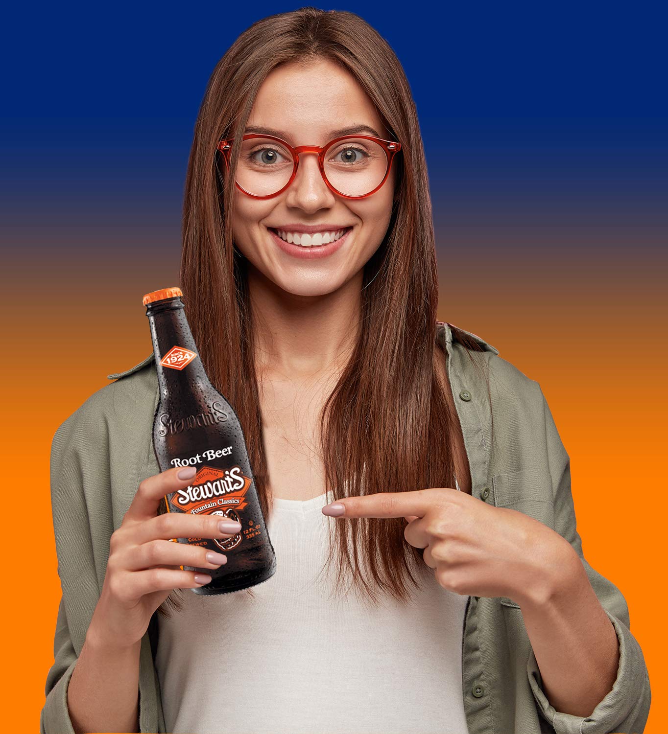 Stewart's Root Beer, 12 fl oz (24 Glass Bottles)