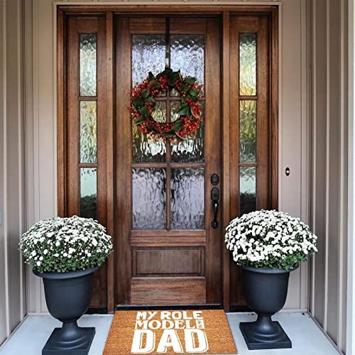 Shoe Mat Quotes Inspired Front Door Welcome Mat with Heavy-Duty My Family is Always My Priority Coir Doormat Home Entryway Farmhouse Decor Housewarming Gift 16x24in