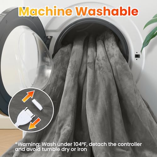 WOOMER Electric Heated Throw Blanket 50