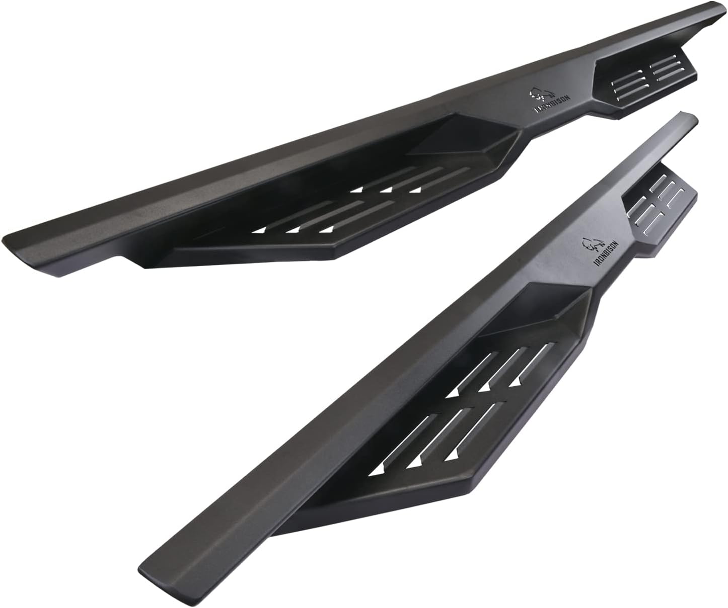 IRONBISON Defender Side Steps Fit 2015-2024 Chevy Colorado/GMC Canyon Crew Cab Truck Pickup Running Boards Fine Texture Black 5” Drop Steps Nerf Bars Rock Slider (2pcs)