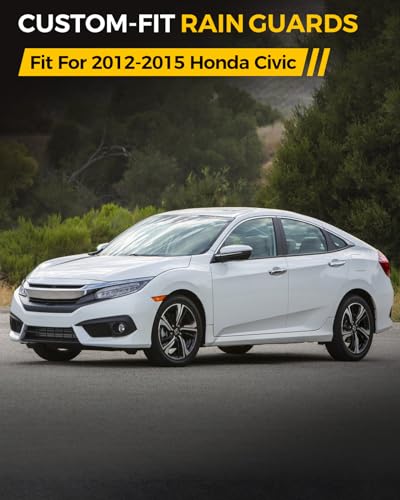 KYX Rain Guards for Car Windows, Outside Mount Window Visors Rain Guards Fit for 2016-2023 Toyota Tacoma Double Cab, Extra Durable Window Deflectors, Vent Visors 4 Pieces 94768