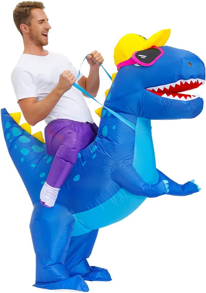 Decalare Inflatable Costume For Adults, Inflatable Dinosaur Costume, Halloween Costumes For Men/Women,Funny Blow up Costumes